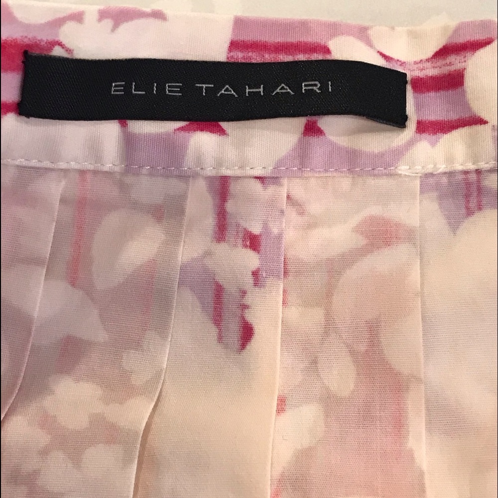 Elie Tahari Spring Summer Pink Cotton Skirt - Picture 11 of 12
